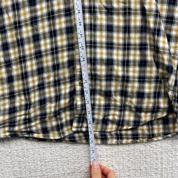 Only & Sons Slim-Fit Men's Plaid Shirt Yellow / Black Sz L Lumberjack Outdoor - Picture 9 of 16